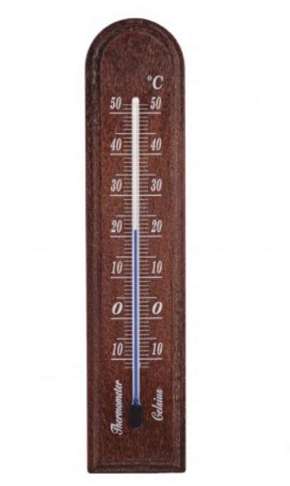Termometr Pokojowy z Drewna Liściastego 15cm - obrazek 2