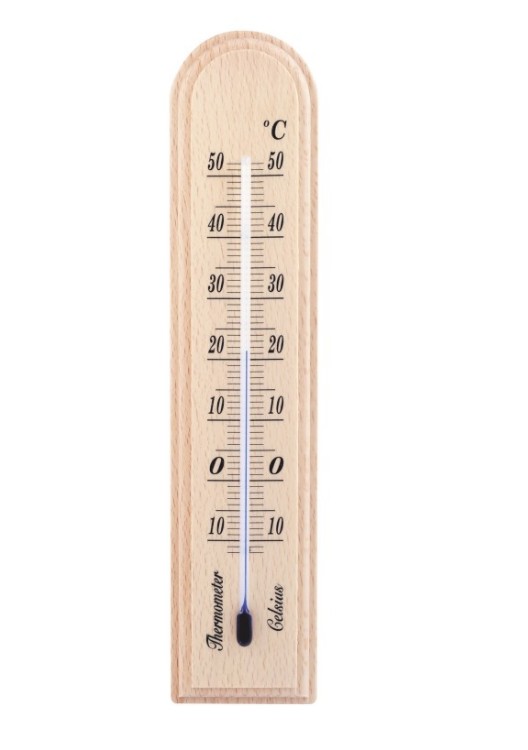 Termometr Pokojowy z Drewna Liściastego 15cm