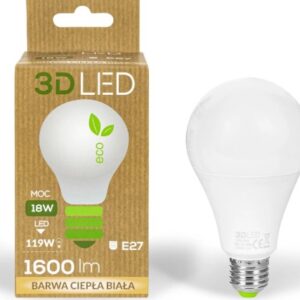 Żarówka 3D Led 1600lm E27 Barwa Ciepła Żarówka