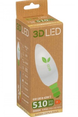 Żarówka 3D Led 510lm E14 Barwa Ciepła