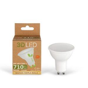 Żarówka 3D Led 710lm GU10 Barwa Ciepła