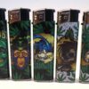 Zapalniczka Wielorazowa Piezoelektryczna  Marihuana Czaszki 5szt