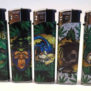 Zapalniczka Wielorazowa Piezoelektryczna Marihuana Czaszki 5szt