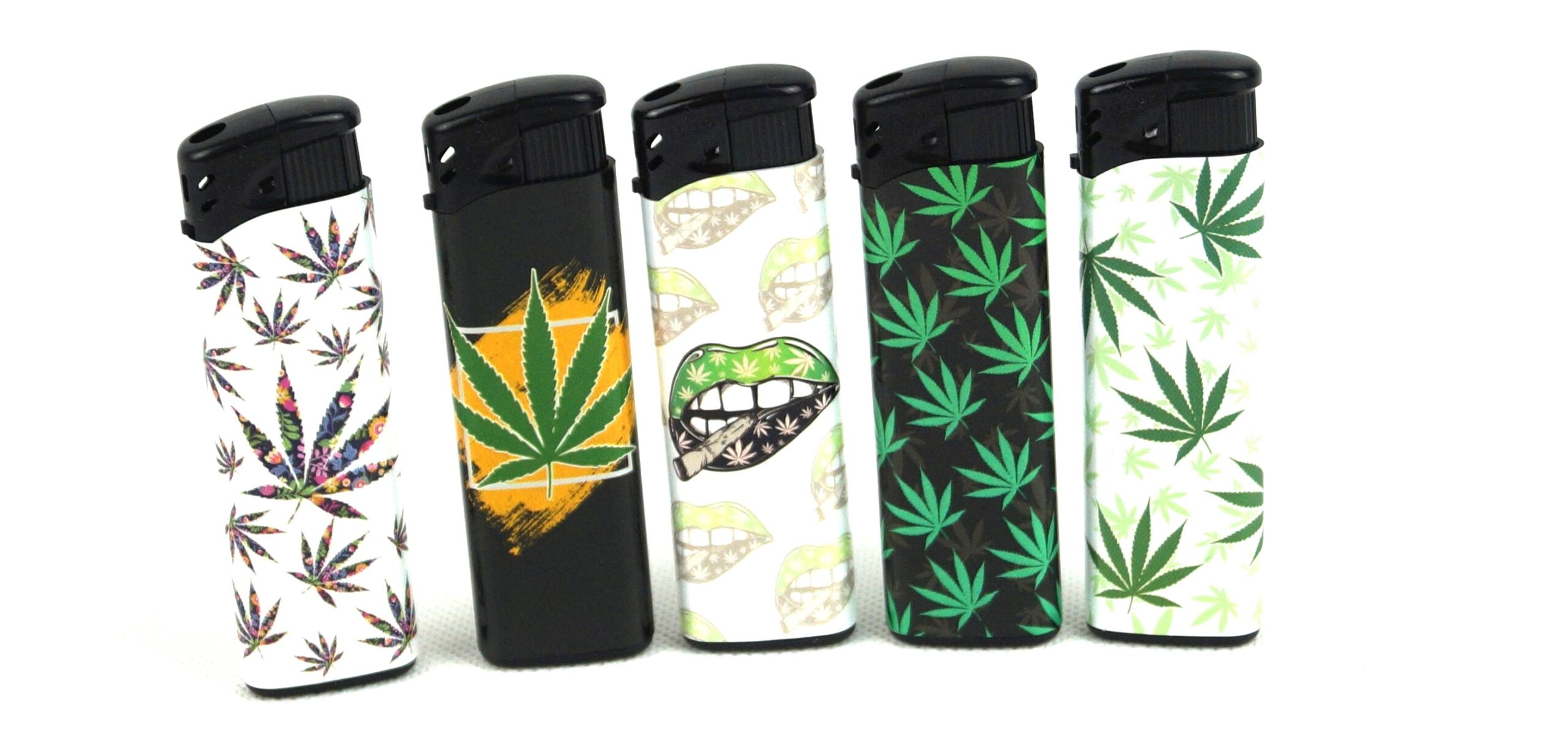 Zapalniczka Wielorazowa Q2 - Flame Marihuana 5szt