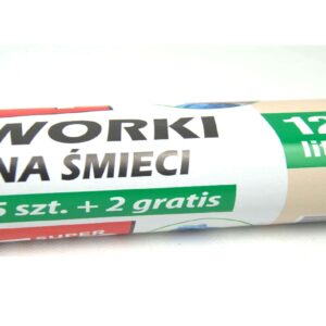 Worki na Śmieci 120l opak. 5+2szt gratis 70x110cm SuperTop, Oryginalne nie Podrabiane!!