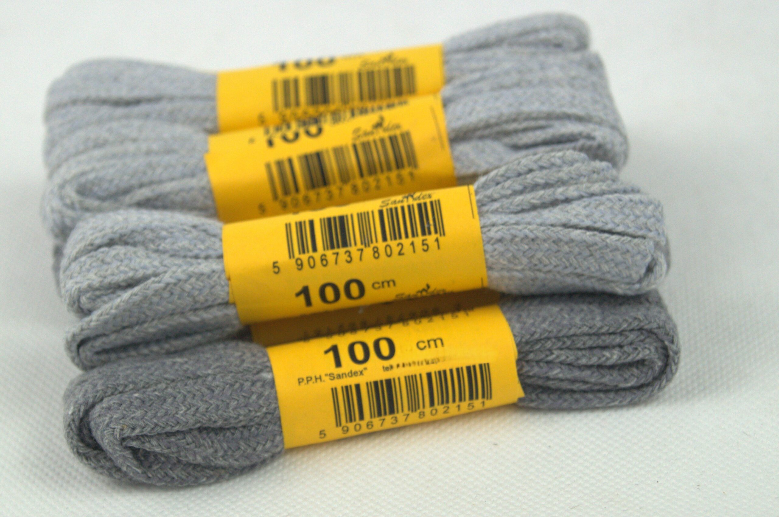 Sznurowadła Bawełniane MIX Szare 100cm 25szt - obrazek 3